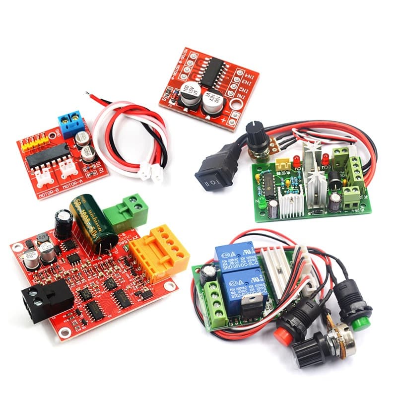 2-channel DC motor driver board module with forward/reverse motor switch PWM speed control dual H-bridge stepper function circuit