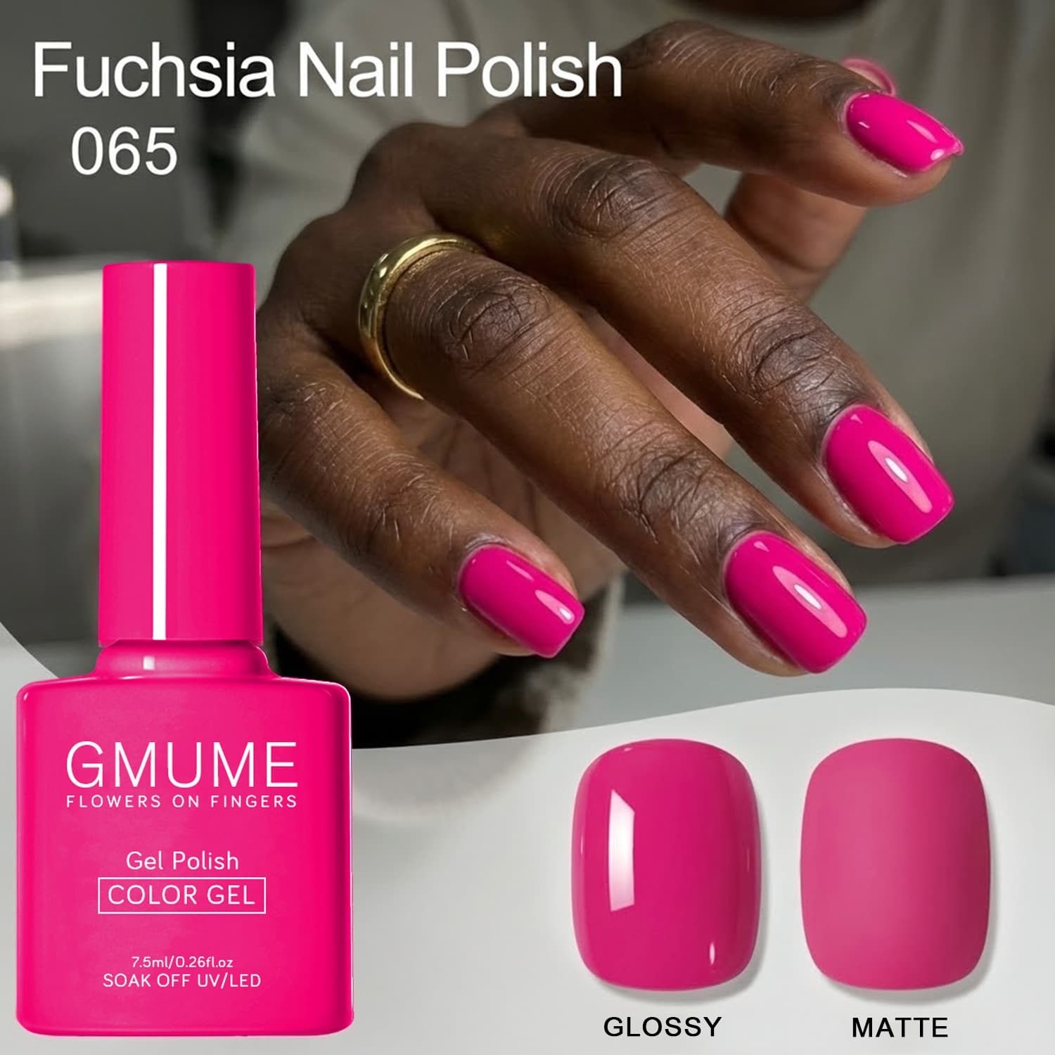 Cross-Border Fluorescent Hot Sale Bottle Gel Nail Polish, Magenta Red, Purple Red, Best-Selling Elegant Brightening Nail Polish, Nail Salon