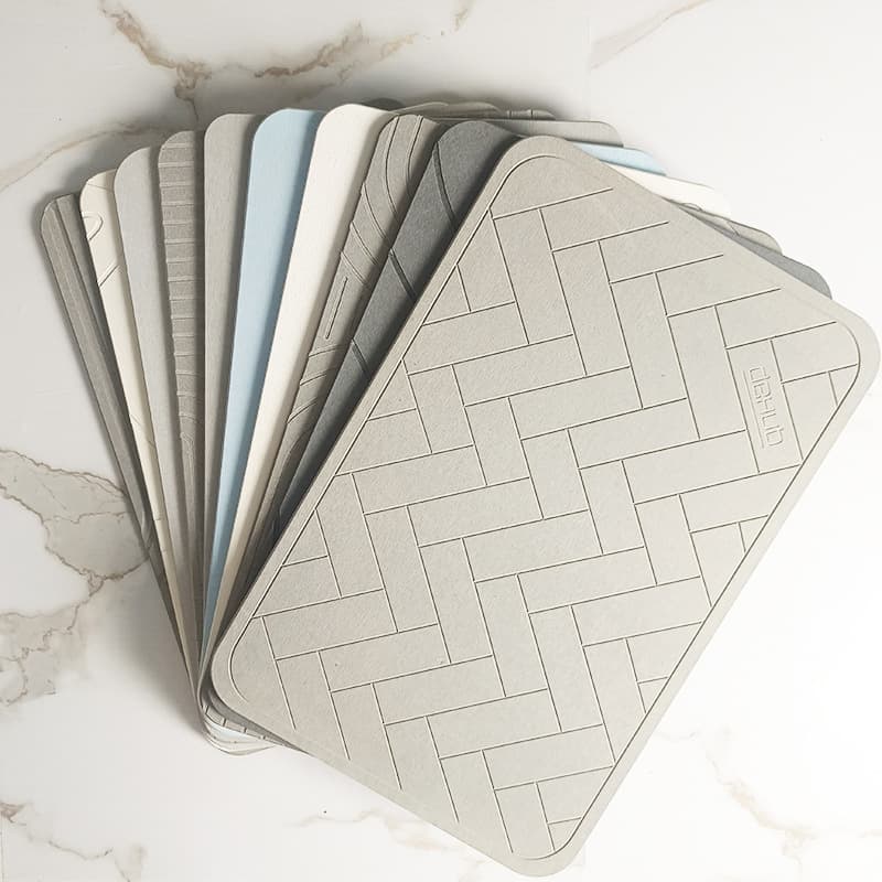 Hard Diatomite Foot Mat Diatom Mud Water-Absorbing Floor Mat Kitchen Pantry Water-Absorbing Shelf Heat-Insulating Shelf Non-Slip Water-Absorbing