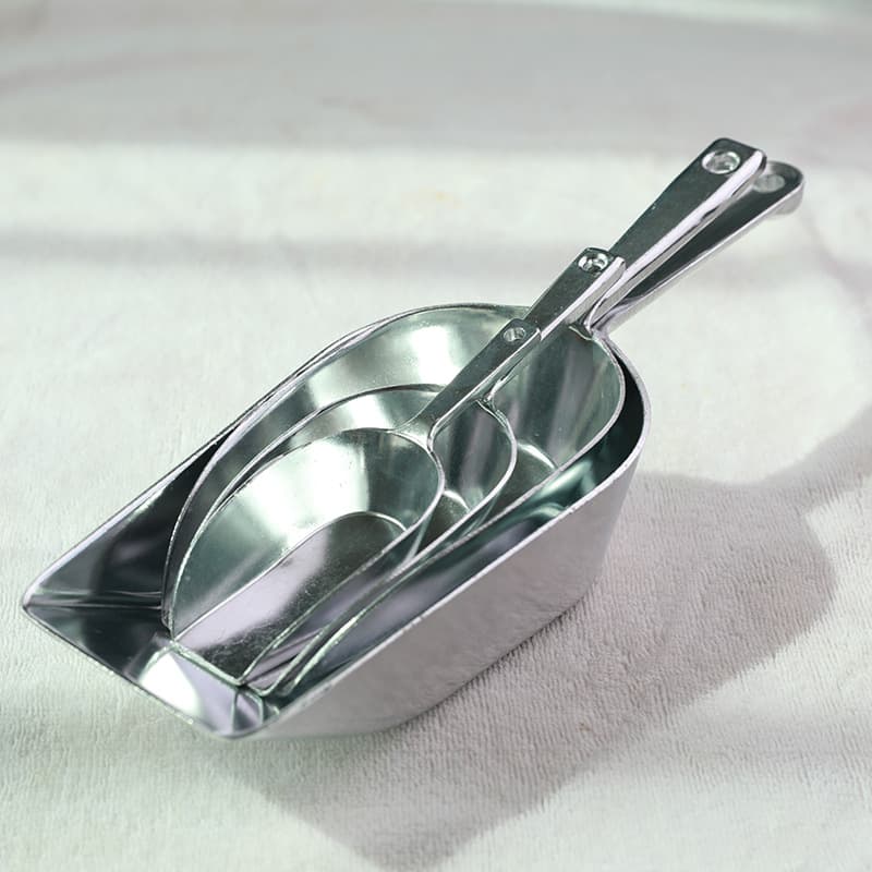 Wholesale square aluminum ice shovels, herbal medicine shovels, fertilizer shovels, powder shovels, rice scoops, dried fruit aluminum shovels, dog food shovels, ice scoops, rice scoops