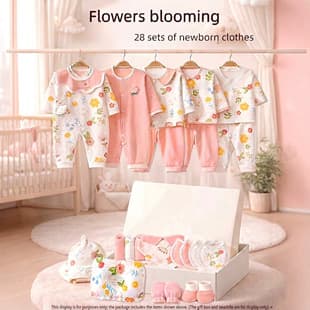 Newborn Gift Set Baby Clothes Set for Newborns Full Moon Baby Girl High-End Gift Box