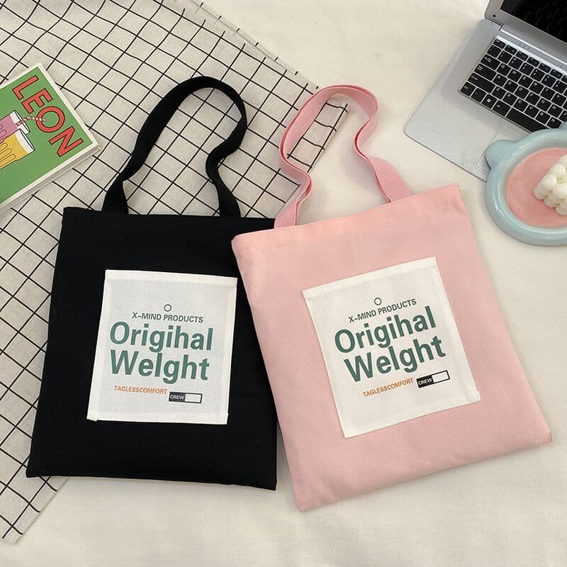 Canvas Tote Bag with Multiple Patterns, Student Handbag, Book Bag, Single-Shoulder Cartoon Print Bag Wholesale