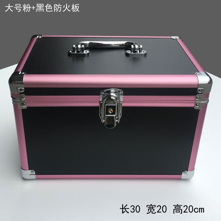 Cross-border Large Steel Corner Aluminum Alloy Plated Makeup Case Handheld Foot Bath Tool Box Double-layer Portable Storage Box Manufacturer