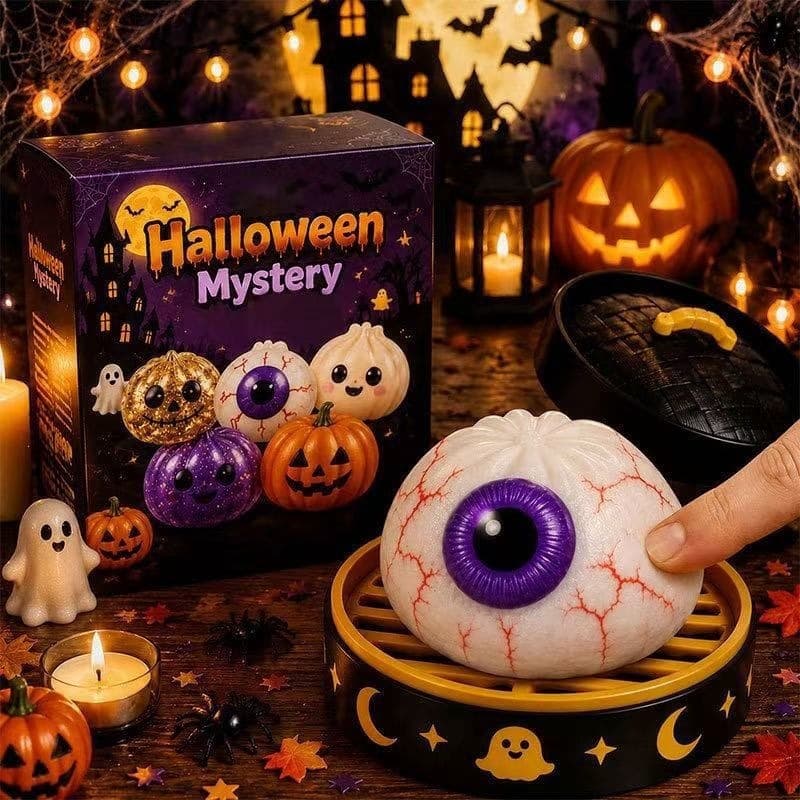 Halloween ghost pinch fun, cross-border maltose squeeze and vent toys, ready-made grab and decompression gift box set