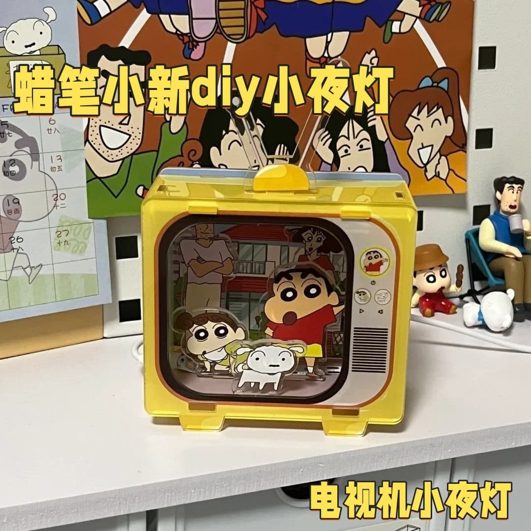 Crayon Shin-chan Night Light Cartoon Desktop Simple Craft Bedroom Gift Ornament Acrylic Handmade DIY Gift