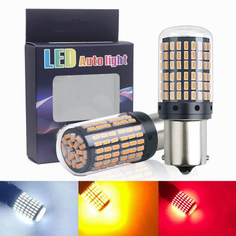 Automotive LED Turn Signal Decoder Anti-Flicker 1156 3014 144SMD 1157 Brake Light T20