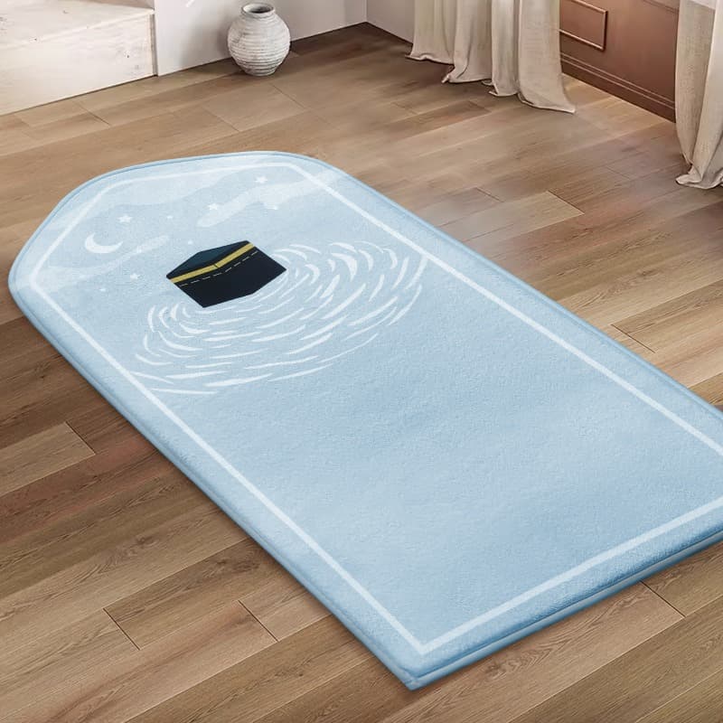 Children's Cute Prayer Mat Cross-Border Non-Slip Rug Irregular Crystal Velvet Prayer Carpet Washable