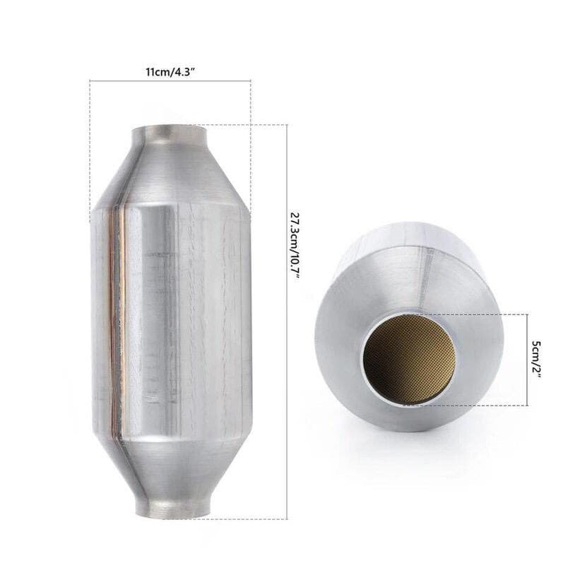 Universal 3-inch High-Flow Stainless Steel Catalytic Converter