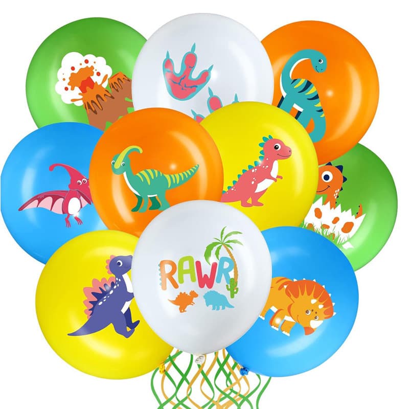 Colorful Dinosaur Balloon Forest Party Decoration Latex Balloons Dinosaur Theme Event Setup Amazon Balloons