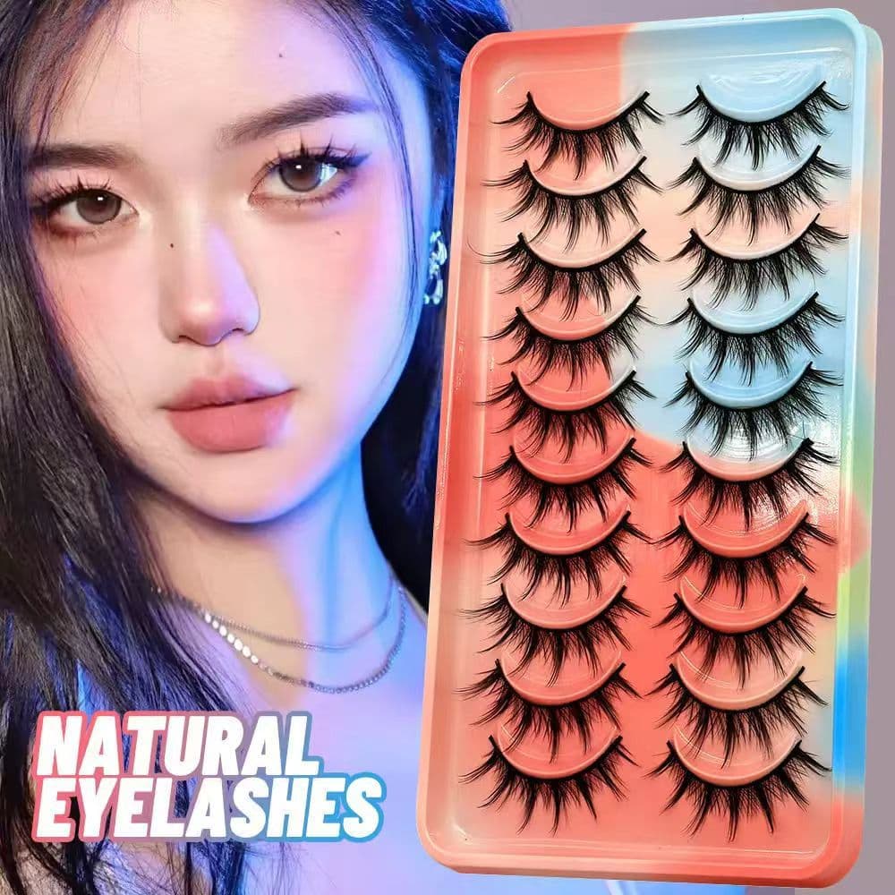 European and American False Eyelashes Deviruchi Eyelashes 10 Pair Naturally Enlarged Eyes Thick Long Super Soft