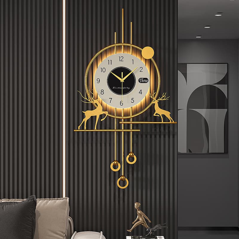 New Nordic-style decorative wall clock for living room, trendy and fashionable for bedroom, creative and personalized.