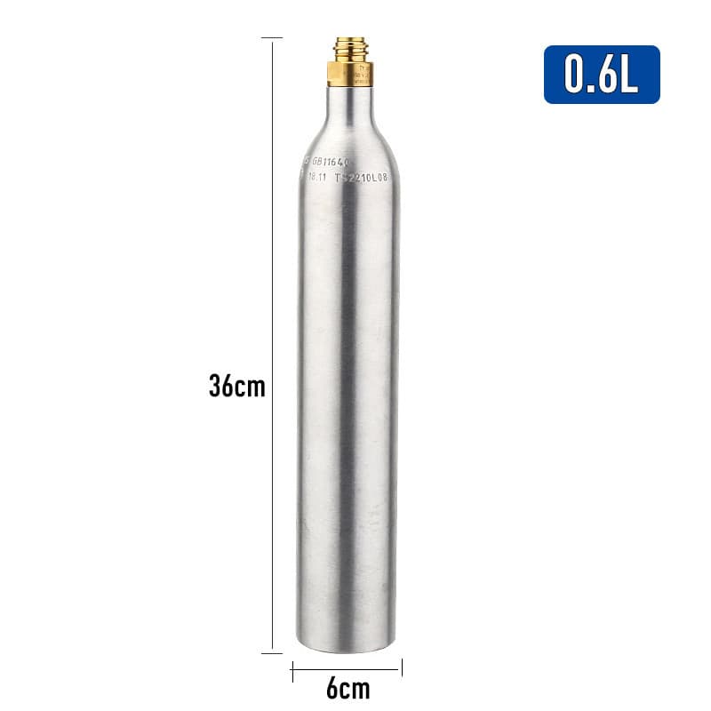 Soda Water Maker Sparkling Water Machine 0.6L Full Gas Cylinder Craft Beer Soda Carbon Dioxide Cylinder