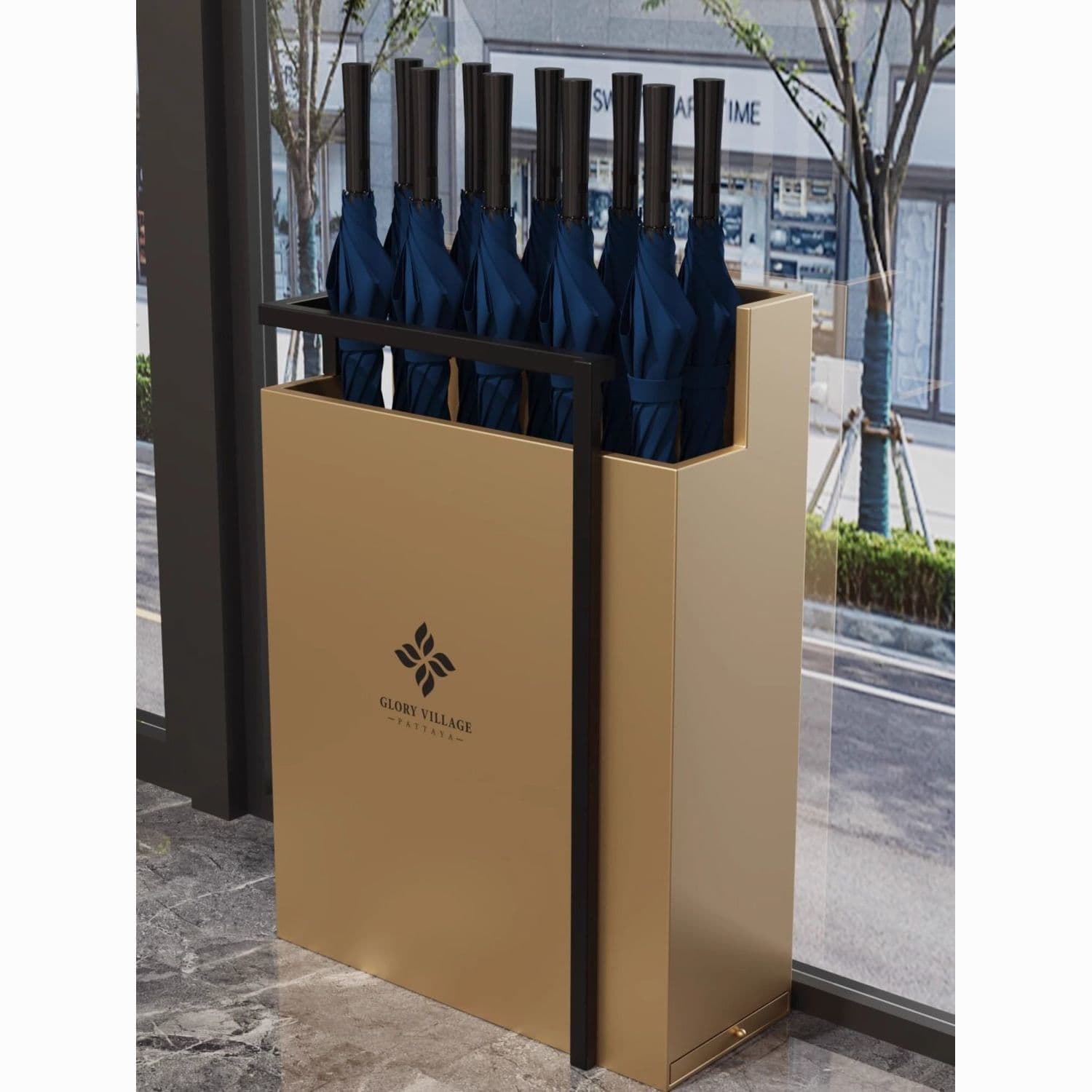 Minimalist Umbrella Stand, Hotel Lobby Iron Art High-end Umbrella Storage Shelf, Magic Umbrella Hanger, Sales Office Umbrella Holder
