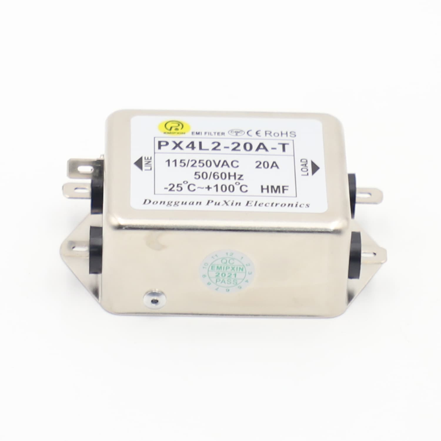 Puxin PX4L2-20A-T Power Filter Factory Direct Anti-Interference Dual-Stage Filtering Component EMI Filter