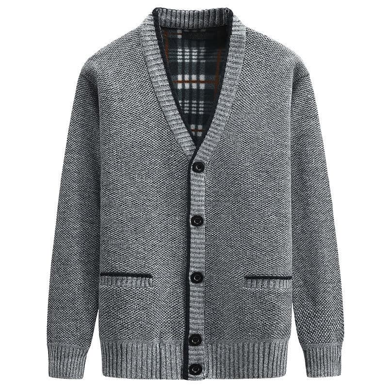 Autumn Cardigan Sweater for Men, Korean Trendy Slim Fit Casual Warm Knit Coat