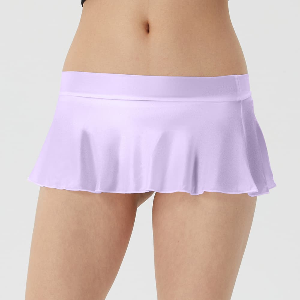 Plus Size High Elasticity Thin Shiny Silky Ice Silk Transparent Ultra Short Mini Pleated Skirt European and American Cross-Border Hot Selling 7082