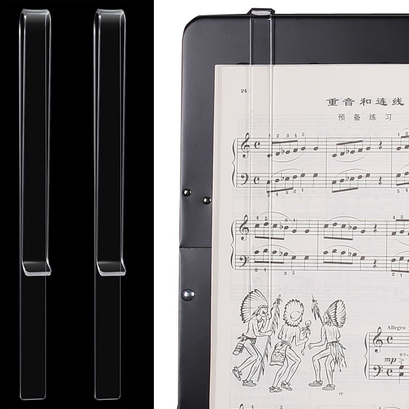 Wholesale Music Stand Music Sheet Holder, a Pair of Acrylic Transparent Music Sheet Holders, Guitar and Piano Sheet Music Holder