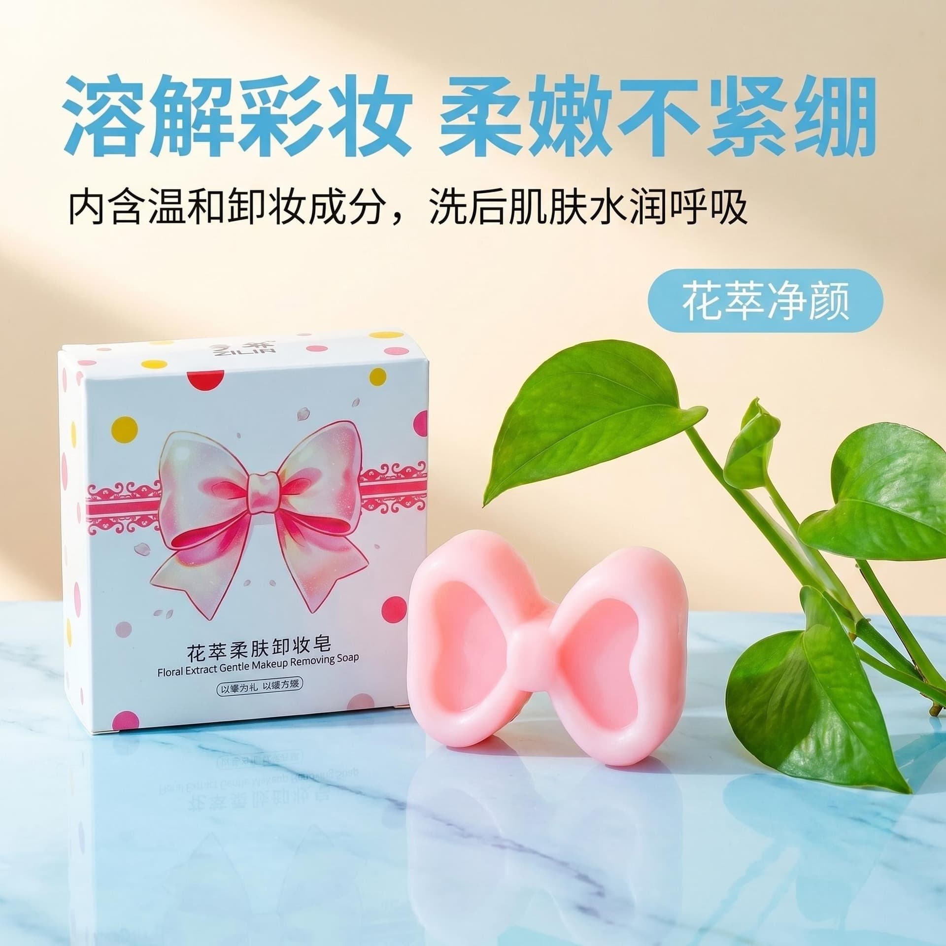 Zilin Flower Extract Softening Makeup Remover Soap Anti-mite Facial Soap Long-lasting Fragrance Handmade Soap Mild Cleansing Soap