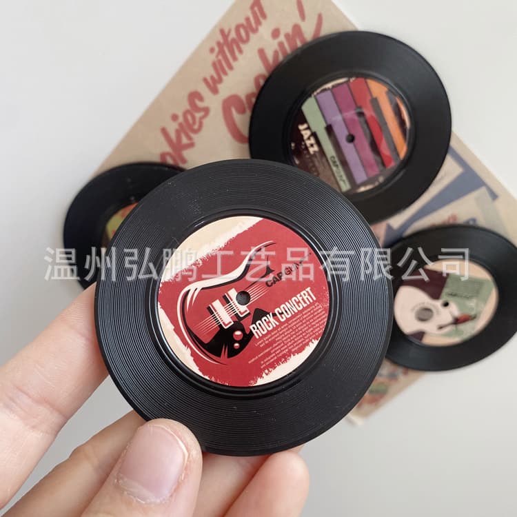 Retro Mini Vinyl Record NFC Magnetic Fridge Magnet Celebrity Fan Merch Music Wall Decoration Cross-border