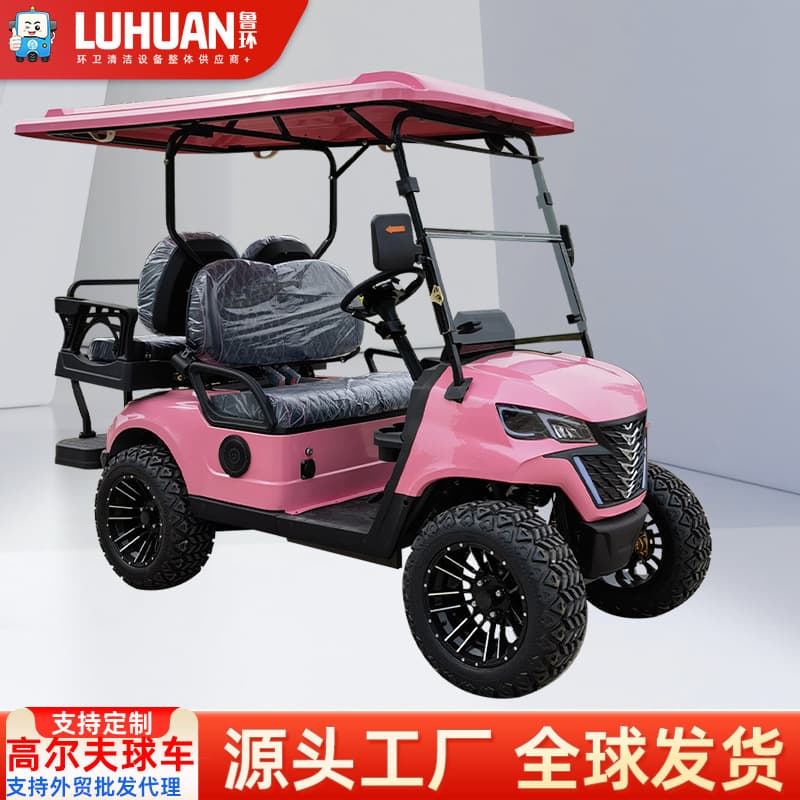 Double-Row 4-Seat Golf Cart, Hotel Shuttle Bus, Real Estate Viewing Car, 4-8-Seat Electric Golf Cart
