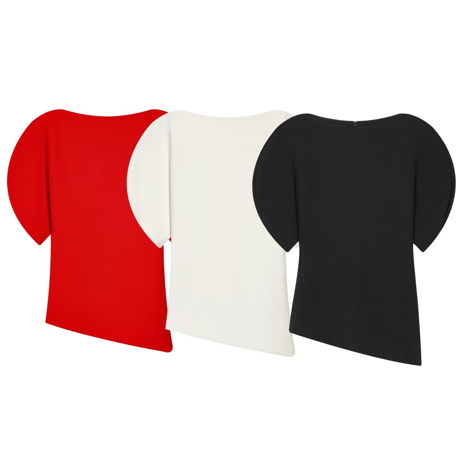2026 Spring New Arrival Women's Fashion Design Solid Color Puff Short Sleeve Top for EU/US Cross-Border w101 6235