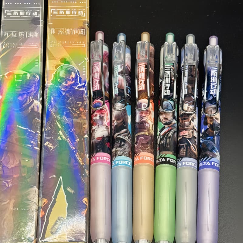 Delta Force Action Pen Game Peripheral Stationery Set Student Gift Prize Click Pen Learning Supplies