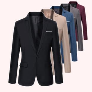 New Cross-Border European Size Thickened Men's Casual Slim Fit Blazer Korean Trendy Jacket