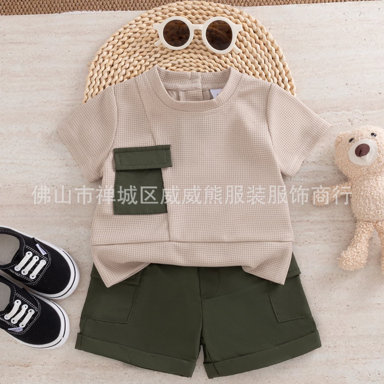 2026 Summer New Ins Cross-Border E-Commerce Bestselling Boys' Sportswear Two-Piece Set