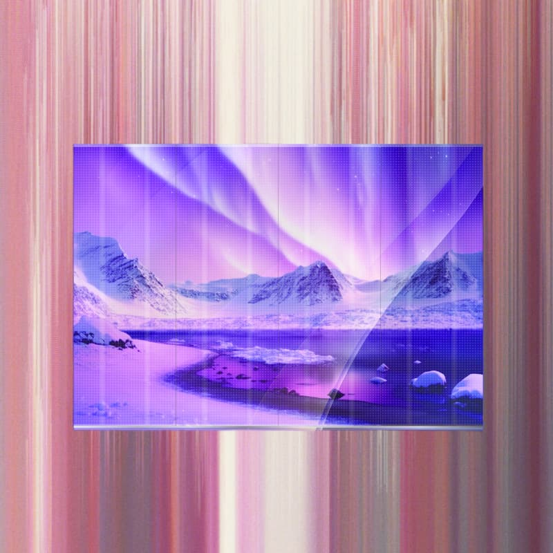 [Source manufacturer] LED full-color high-definition transparent screen vertical film screen glass door