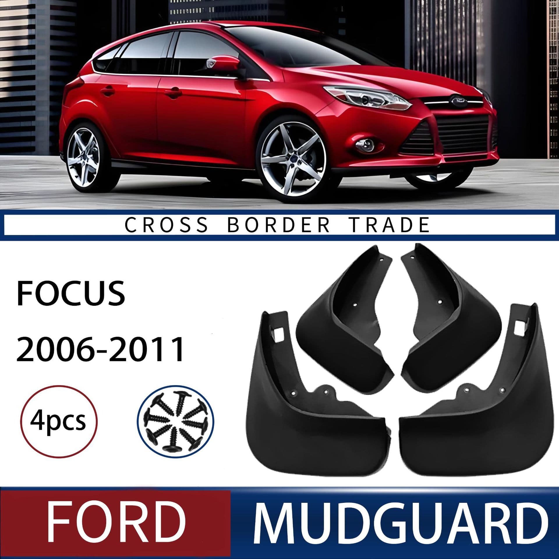 Ford Focus 2006-2011 Mudguards Front Rear Wheel Fender Board Skin For Fox Two-wheel Drive Cross-border Car Tires