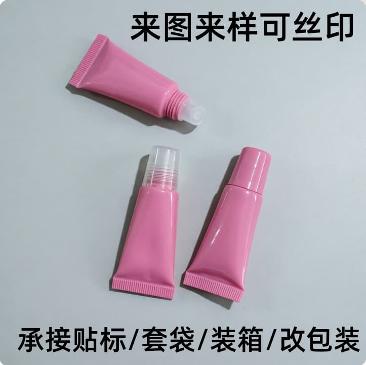 5g 10g Peach Red Slant Mouth Soft Tube Transparent Lip Gloss Tube Lipstick Cosmetic Squeeze Travel Portable Dispensing Bottle