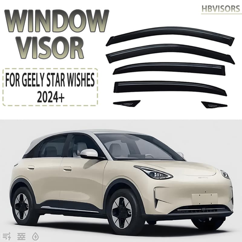 Suitable for GEELY STAR WISHES rain and shine brow shield and rain shield Black Warrior Window visor