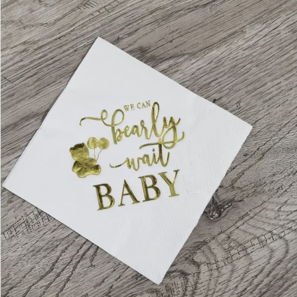 Foil-Stamped Napkin Rose Tissue Paper White Paper Silver-Stamped Dyed Paper Gold-Stamped Napkin Paper