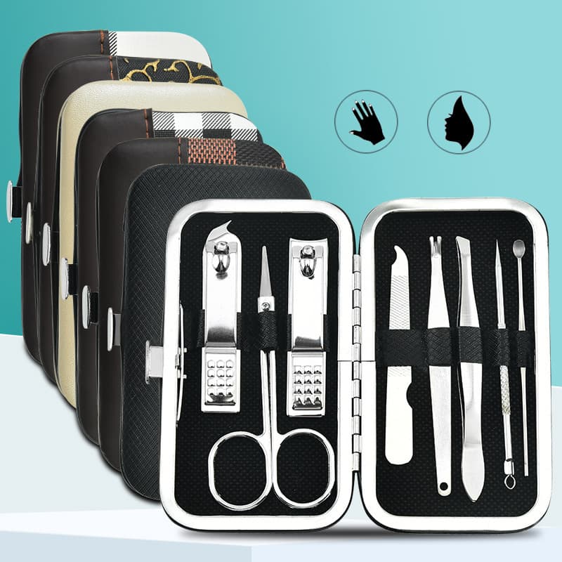 7-piece Set Manicure Scissors Nail Clippers Beauty Set Logo Customizable Nail Care Tools Kit