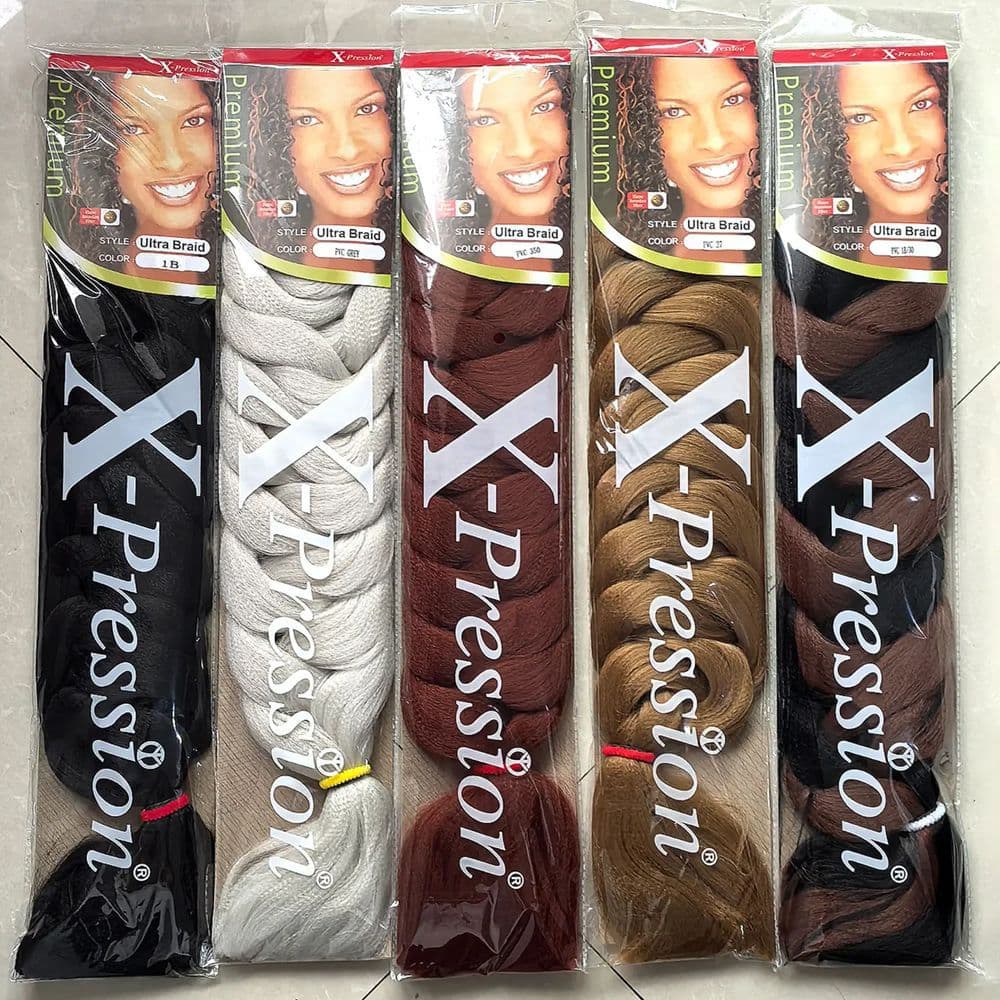 In Stock 82 Inch Xpression Jumbo Braiding Hair African Synthetic Long Braids