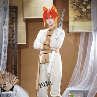 Rainbow Cat and Blue Rabbit Seven Heroes Cosplay Costume - Yongyue Hongyuan - Rainbow Cat Combat Suit Cosplay Costume