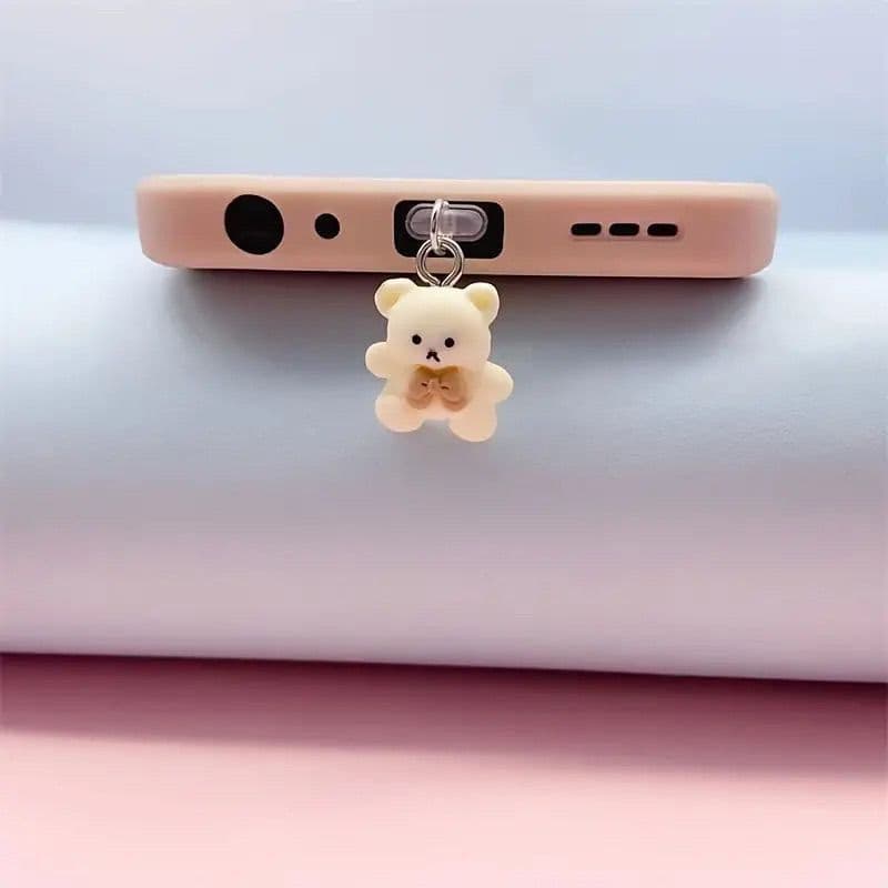 Rabbit Phone Charging Port Dust Plug Type-C Earphone Port Dust Plug Phone Decorative Hole Charging Port Power Plug