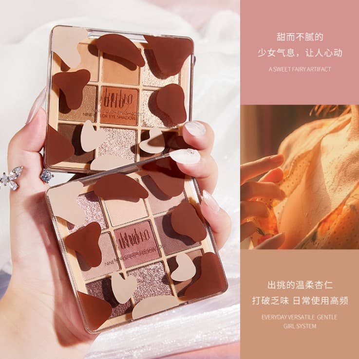 Cool Liou Mu Shadow Quicksand Magic Color Nine-Color Eyeshadow Palette Nine-Square Matte Pearlescent Earth Tone Shimmer Eyeshadow Wholesale