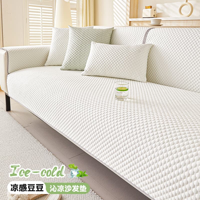 Liangdou Sofa Cushion Summer Cooling Cushion 2026 New Cool Feeling Ice Silk Cover Summer Anti-Slip Mat Cover Cloth Towel