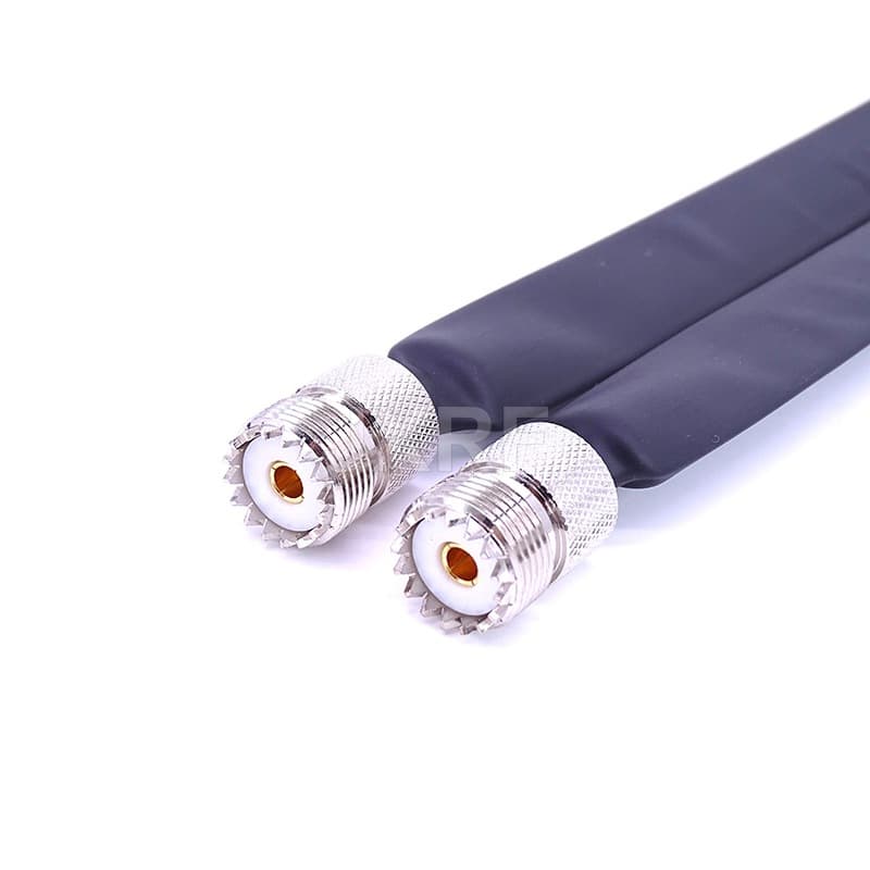 UHF Male to Female Flat Through-Window/Door RF Coaxial Cable Coaxial Connection Line RF Jumper