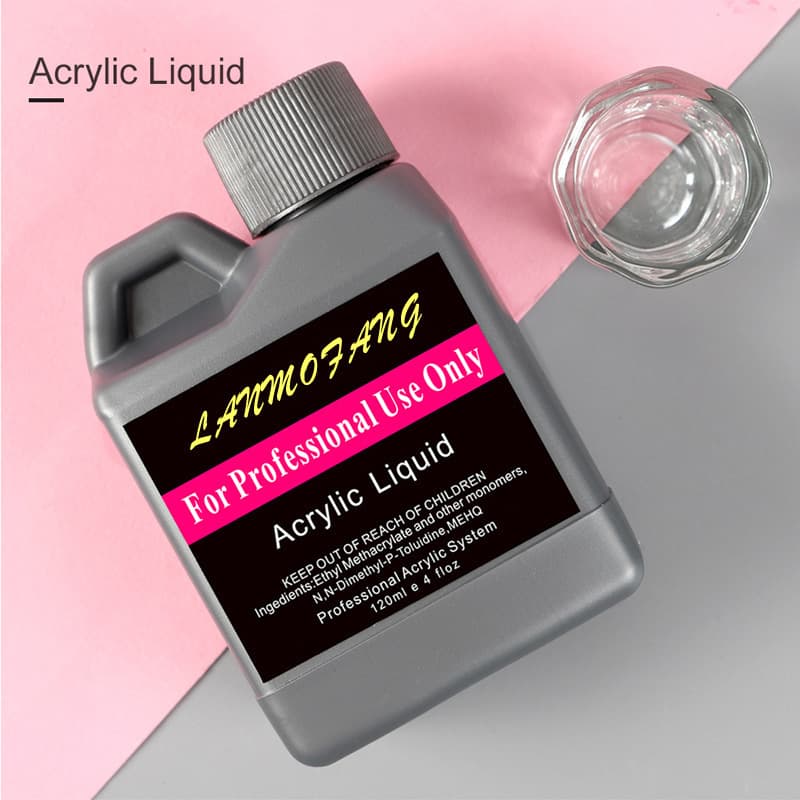 Cross-border Exclusive Nail Art Acrylic Liquid 120ml Acrylic Liquid EMA Monomer Liquid Labeled Acrylic Nail Liquid Wholesale