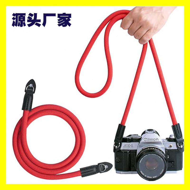 Factory Wholesale Nylon Round Rope Camera Shoulder Strap Neck Strap for Mirrorless DSLR Quick Shooting Camera Lanyard Paracord Camera Strap