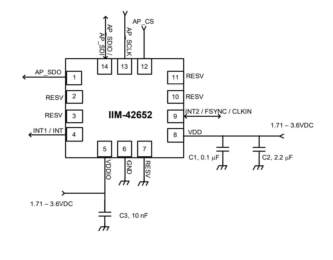 TDK InvenSense 6-Axis MEMS Accelerometer Gyroscope Motion Sensor IIM-42652