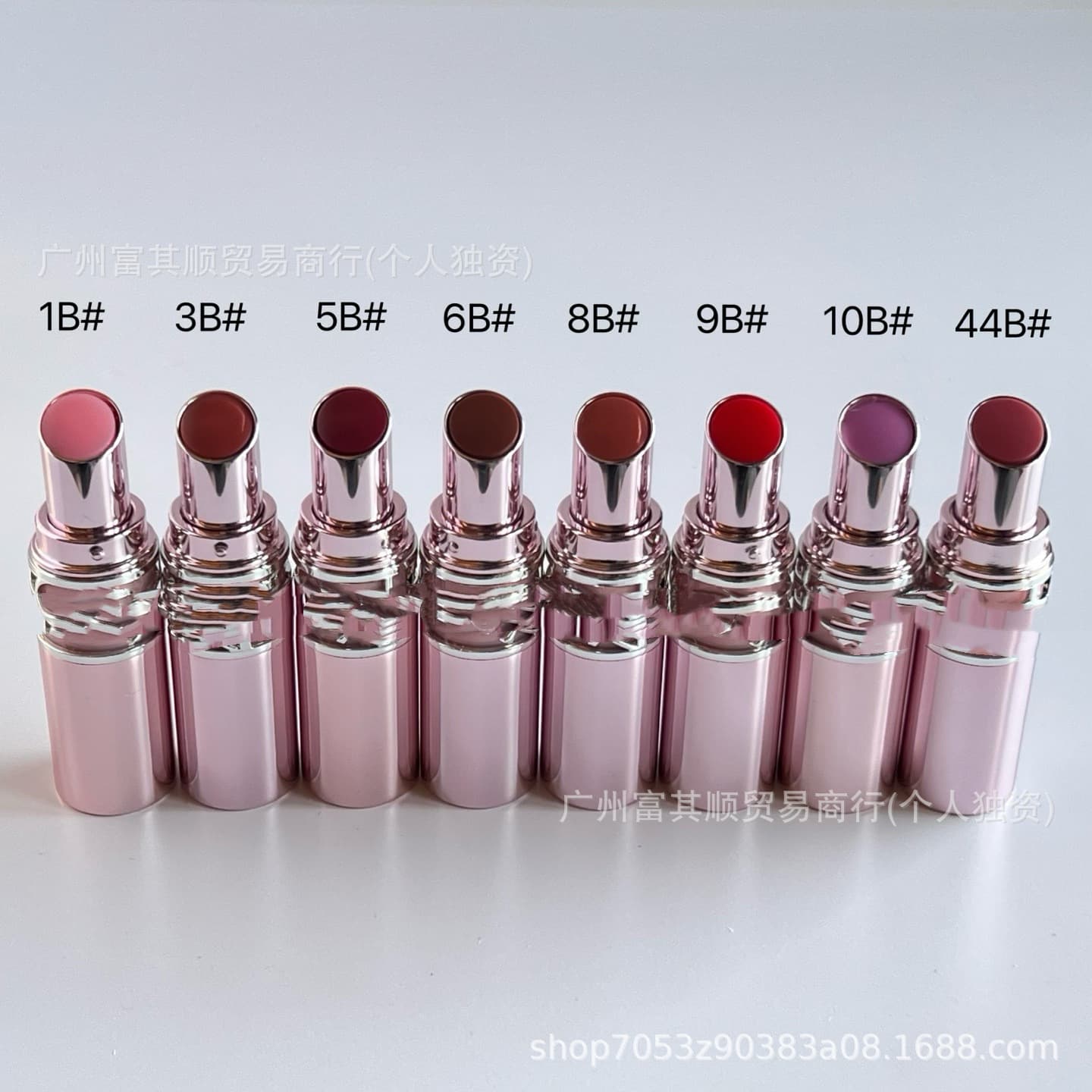Export Gradient Round Lipstick 7B Pink Starry Silver Tube Gold-Plated Round Pink Lipstick 3B/5B/44B