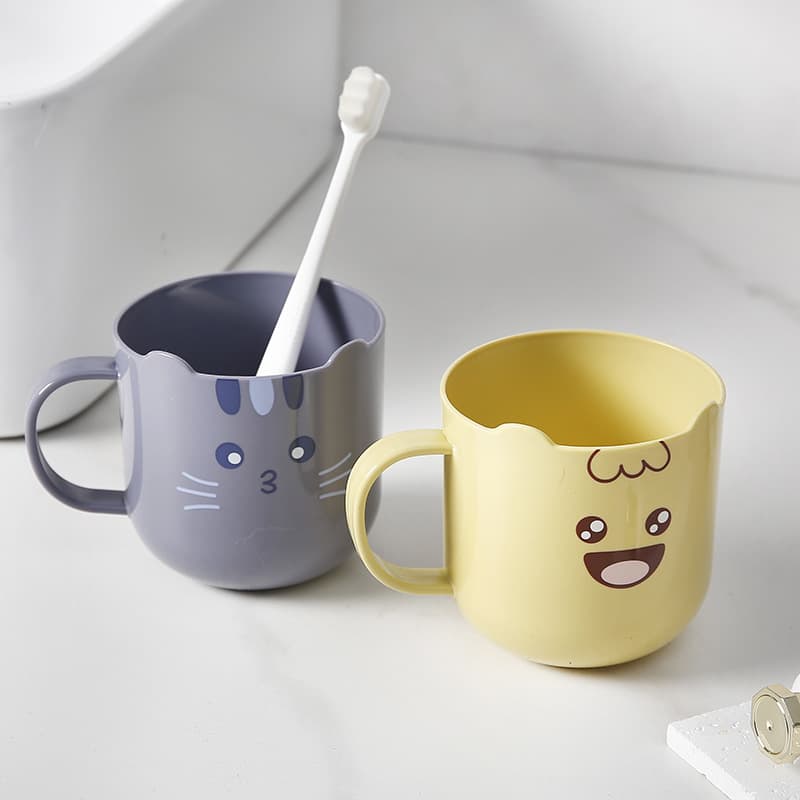 High-Value Mouthwash Cup, Cute Bathroom Cup, Student Dormitory Plastic Toothbrushing Cup, Household Couple Dental Set Tooth Mug Cup