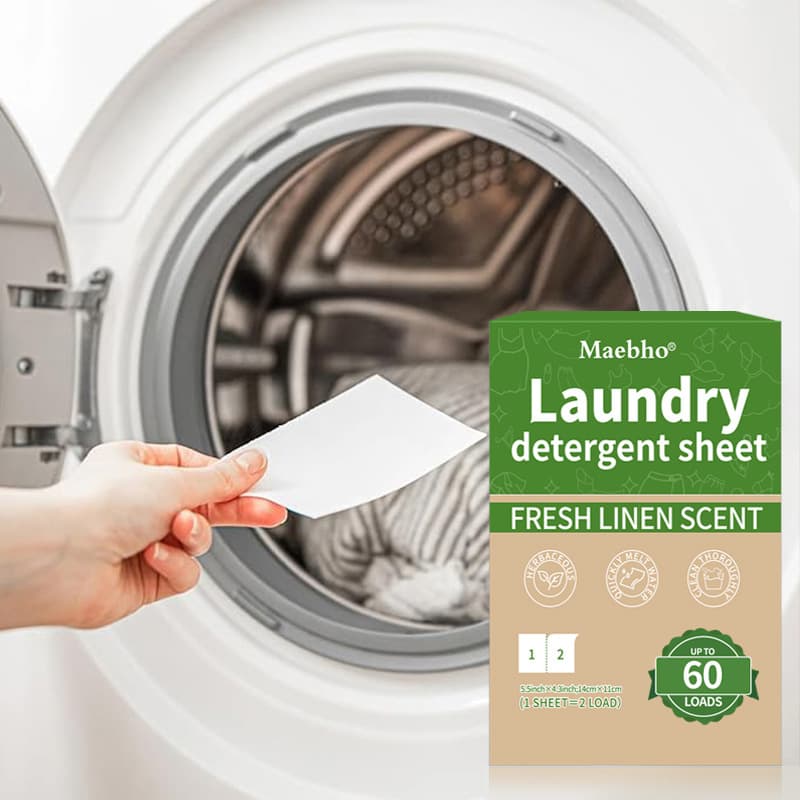 Laundry Dissolving Paper Cleaning Sheets Enhanced Stain Removal Portable Laundry Sheets