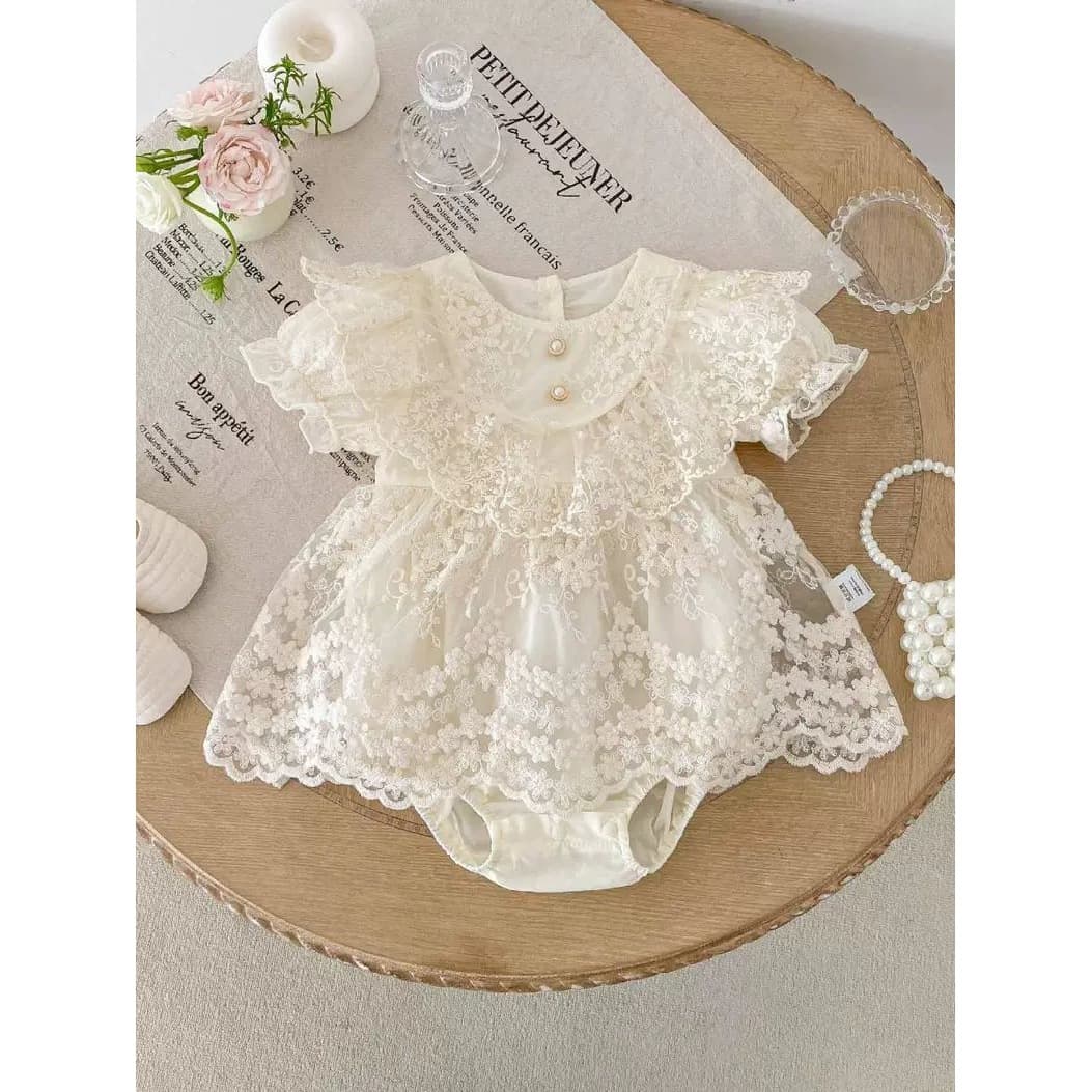 Baby clothes, fart clothes, summer baby girl's sweet princess dress, one-year-old dress, newborn one-piece