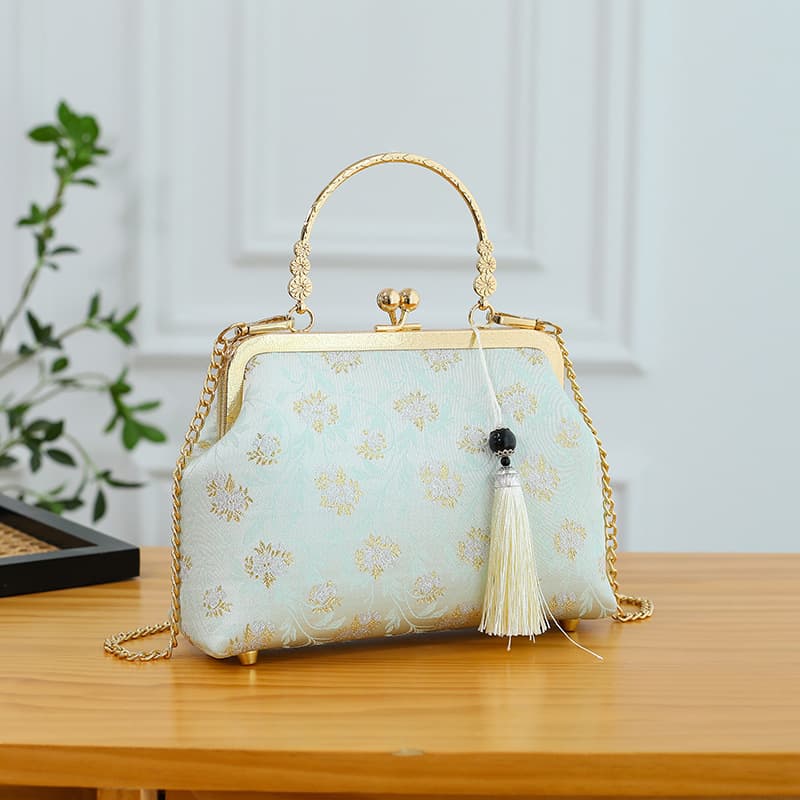 Cheongsam Bag Chinese Style Handbag Women's Versatile Fashionable Hanfu Vintage Crossbody Bag Wedding Handbag Bag Cross-border