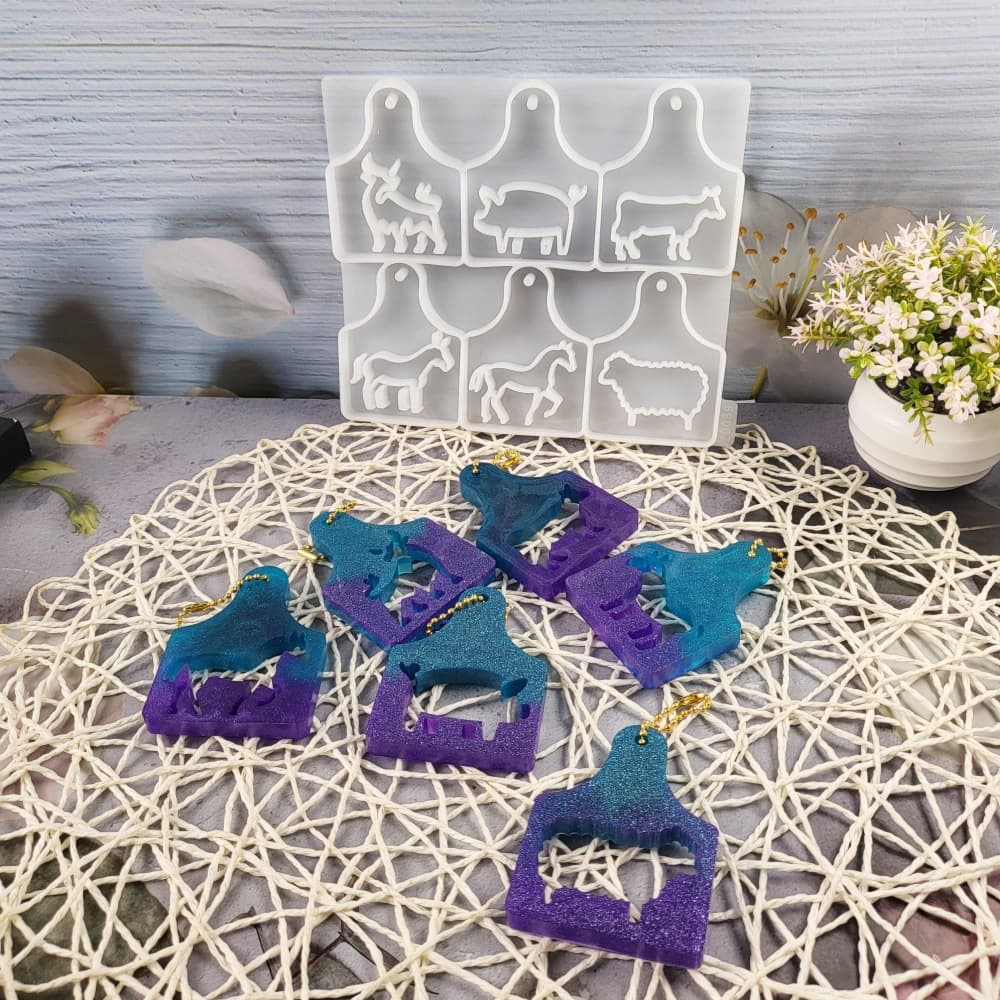 Z0039 Steak Animal Tag Mold Crystal Epoxy Silicone Mold DIY Decoration Silicone Mold