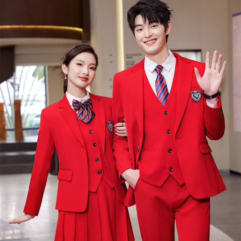 Women's preppy style suit jacket, spring and autumn college student JK suit with pleated skirt, kindergarten teacher uniform, class uniform, work uniform